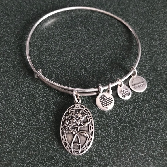 Alex And Ani Expandable Wire Bangle Bracelet Friend Charm 2016 - Picture 1 of 16